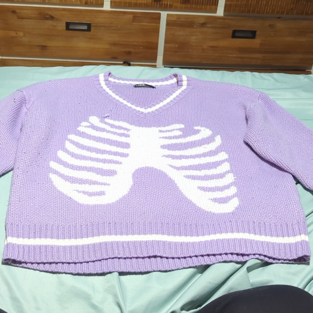 Shien women sweater, skeleton design